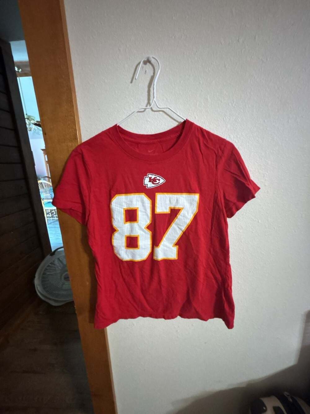 Nike Kansas City Chiefs Travis Kelce 87 T-Shirt Size M Red